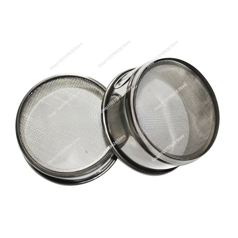 10cm double-layer punched frame 304 stainless steel mesh standard sieve flour sieving sample sieve test inspection pharmacopoeia