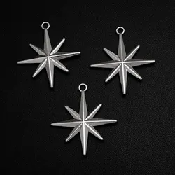 5pcs/Lots 34x39mm Vintage Cross Star Charms Morning Stars Pendant For DIY Necklace Jewelry Making Findings Supplies Accessories
