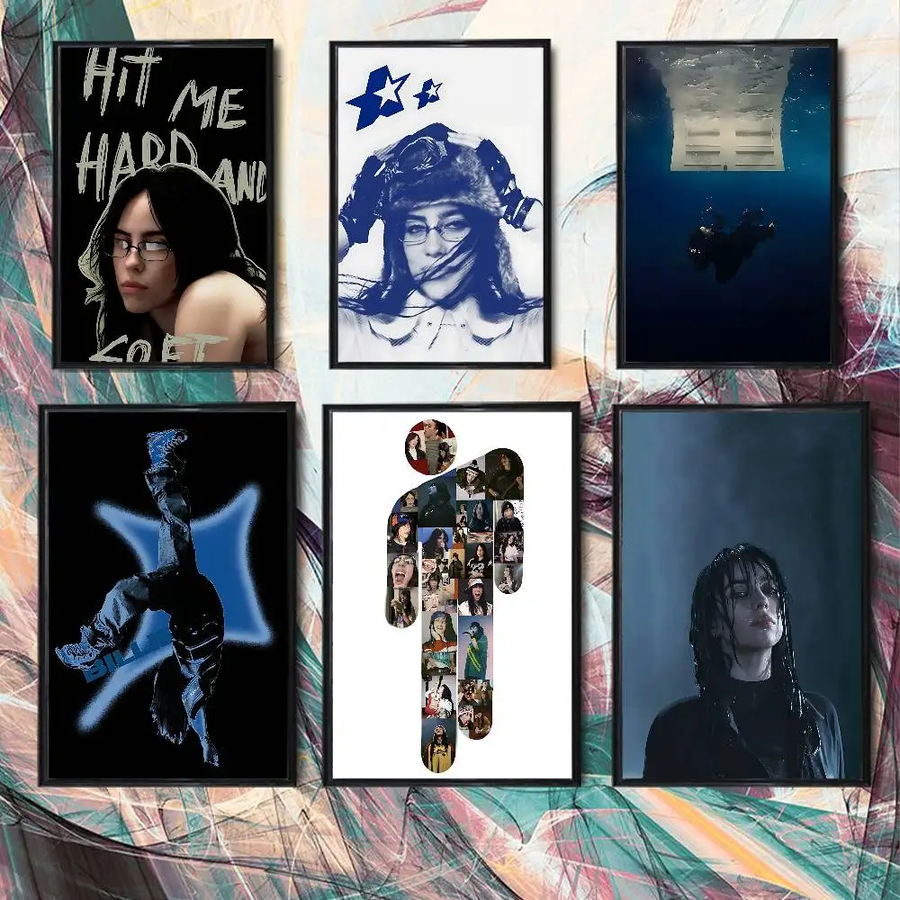 

HIT ME HARD AND SOFT Billie Eilish Wall Art Anime Canvas Painting Poster For Living Room Decoration Picture Home Decor