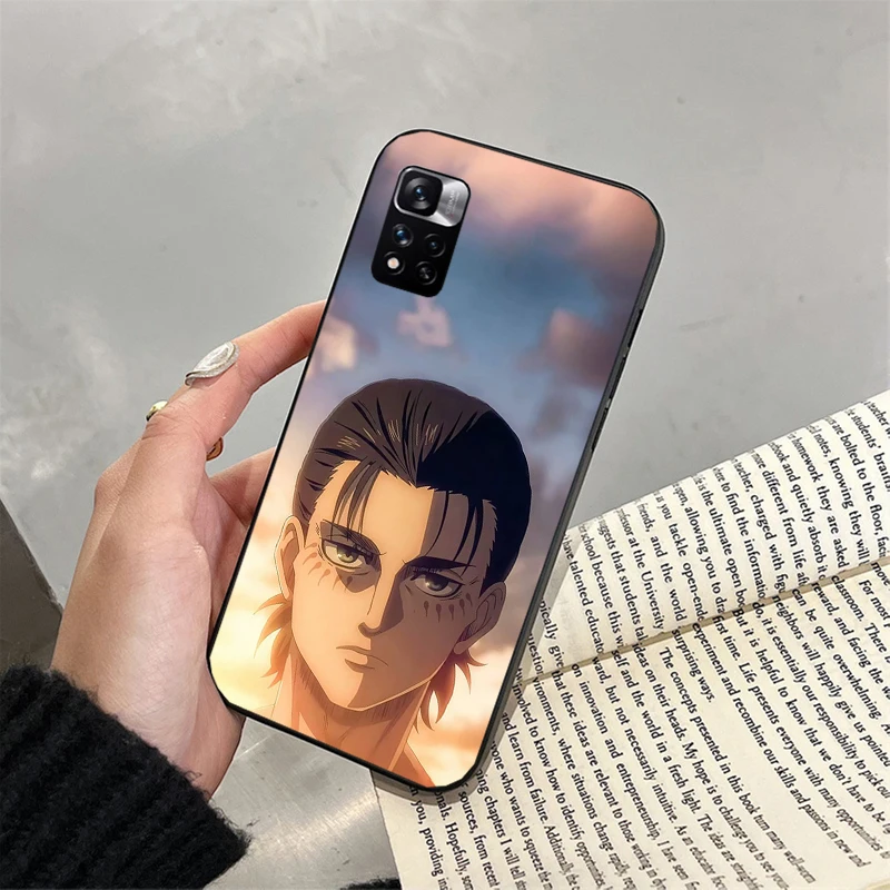 

Eren Yeager attack on titan Funda Phone Case For Xiaomi Redmi note 14 Pro 14 13 12 11 10 Pro 14S 12S 11S Redmi 14C 13C 10