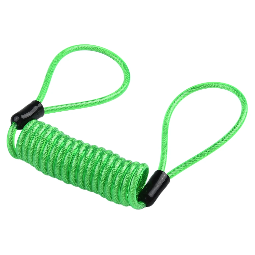 Motorcycle Disc Lock Reminder 120cm Coiled Cable Designed to Secure Lock and Handgrip Essential for Safe Riding