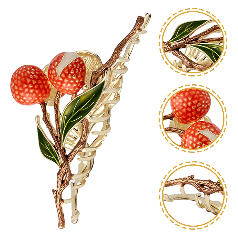 

Уникальный дизайн личи, зажим для волос, прочный сплав, женский зажим для волос для повседневной вечеринки, свадьбы, выпускного вечера