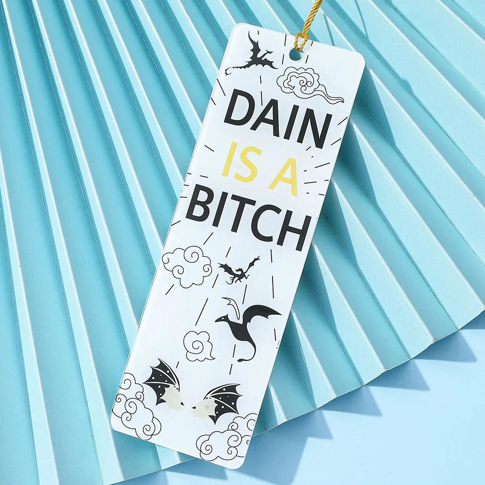 Anime Flying Dragon Acrylic Bookmarks Gifts for Book Lovers Tassel Black Dragon Bookmarks Men Women Friends Kids Markers Reading