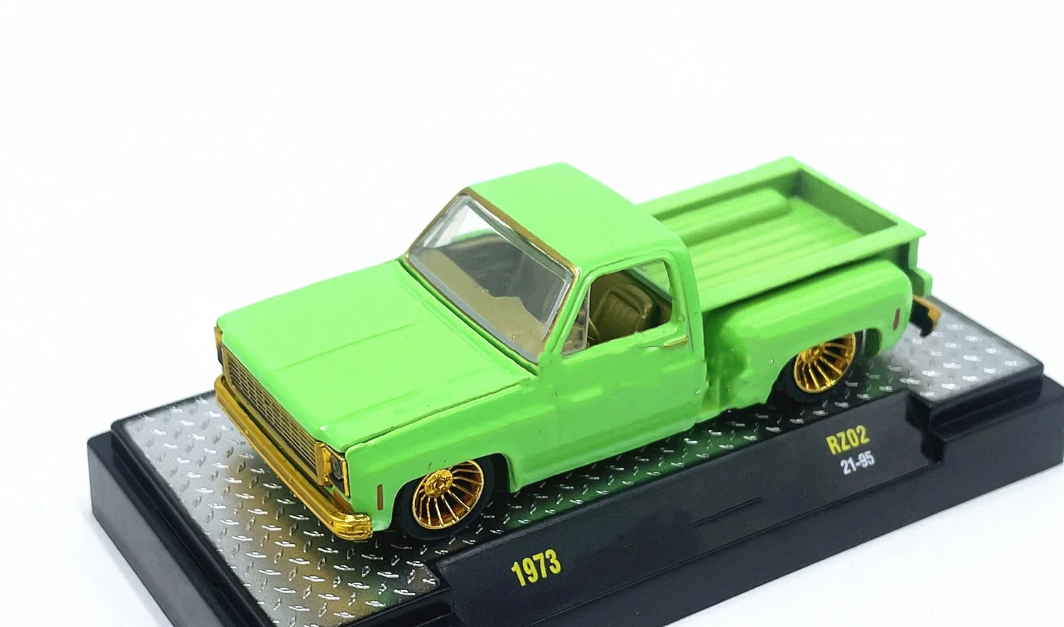 نموذج M2 1:64 1973 مجموعة نماذج سيارة من سبيكة محاكاة خضراء #3