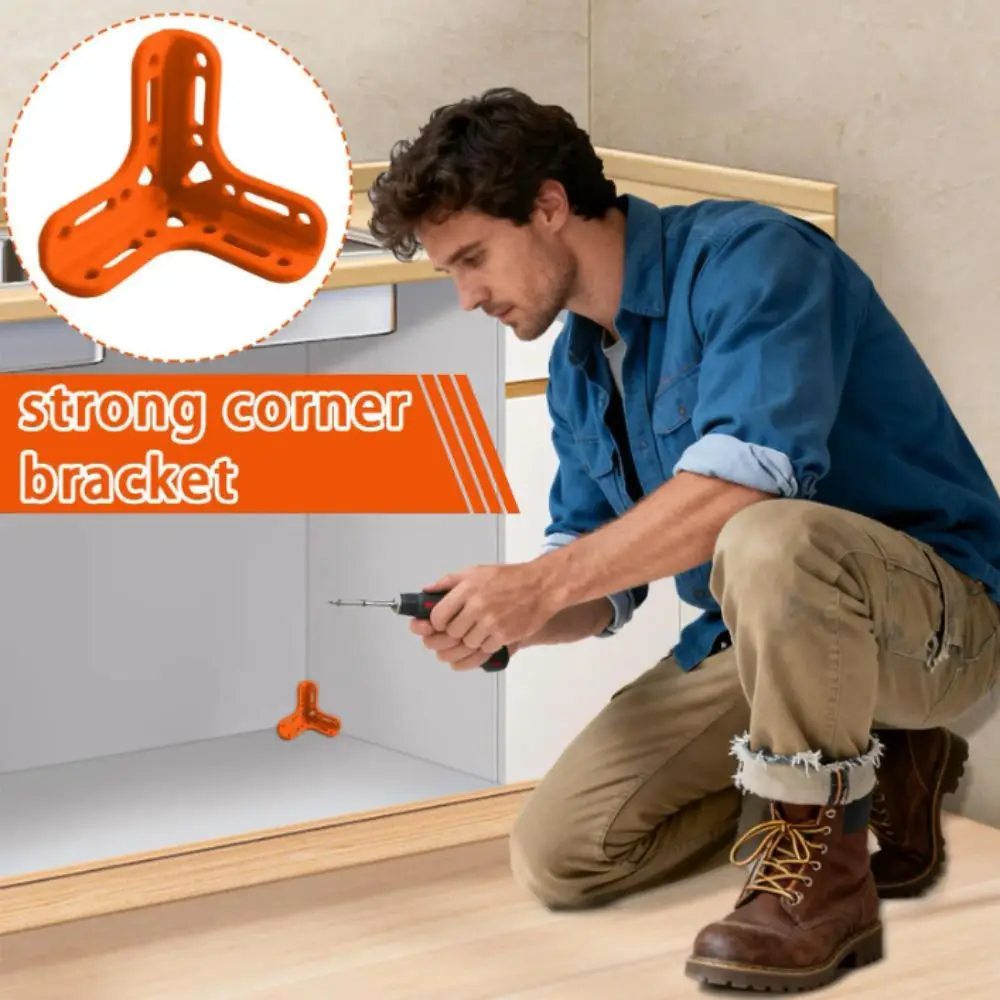 Soportes de soporte de esquina de alta resistencia Material de acero Triángulo de color azul Soporte de ángulo de acero Diseño triangular PLA duradero