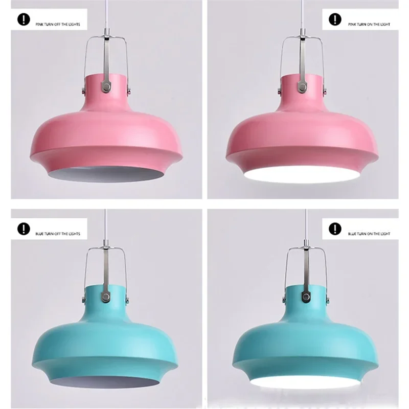 KERWIN Nordic Pendant Light Modern Creative Colorful LED Lamps Fixtures For Home Decorative Dining Room