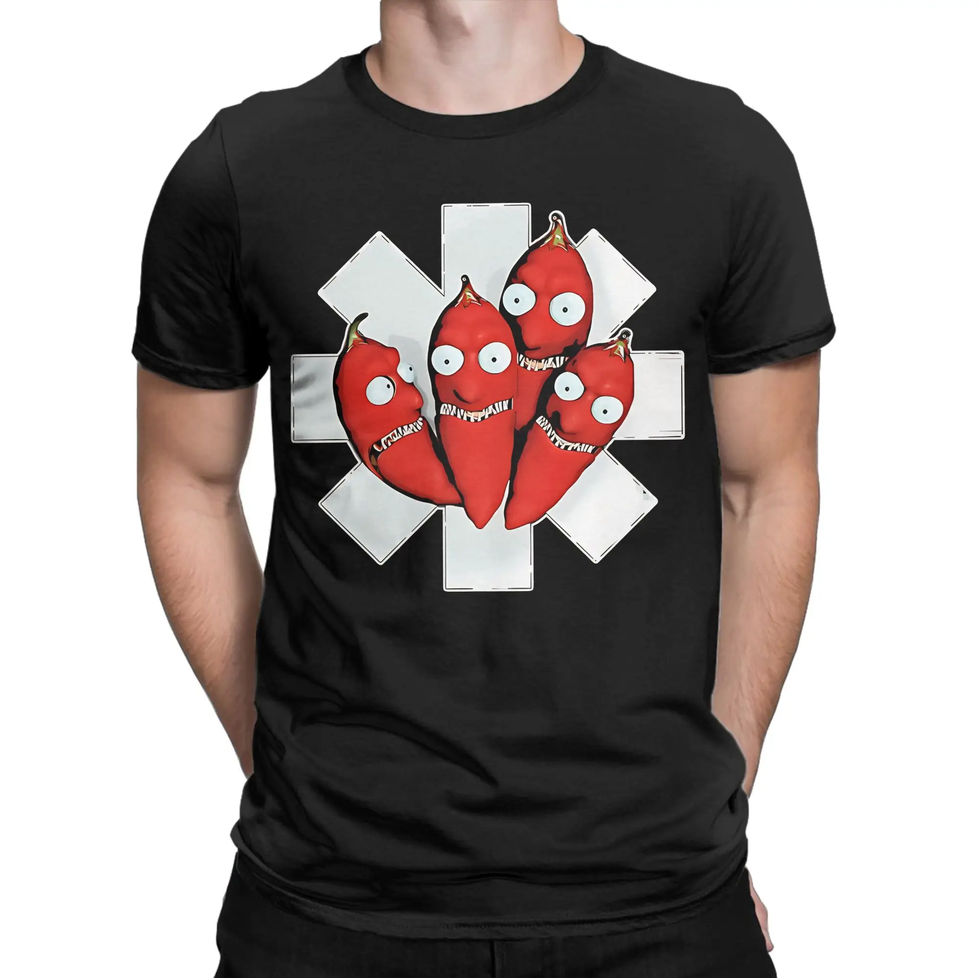 Men RHCP Red Hot Chili Peppers T-Shirts Cotton Clothing Beach Y2K Casual Short Sleeve T Shirt Crew Neck Harajuku Custom Tshirt