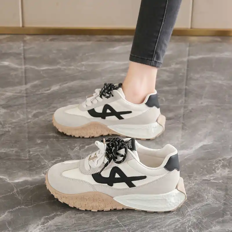 أحذية رياضية دائرية الأنف Ete أحذية رياضية لطيفة ذات قصة عالية أحذية رياضية طويلة للسيدات طقم رياضي كلاسيكي شعبي #5