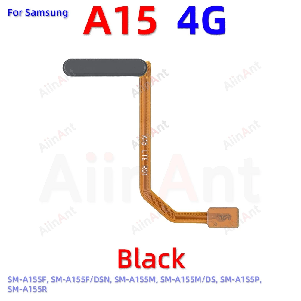 Back Button Touch ID Finger Scanner Fingerprint Sensor Flex Cable For Samsung Galaxy A15 A24 A25 4G 5G A155F A156B A245F A256B