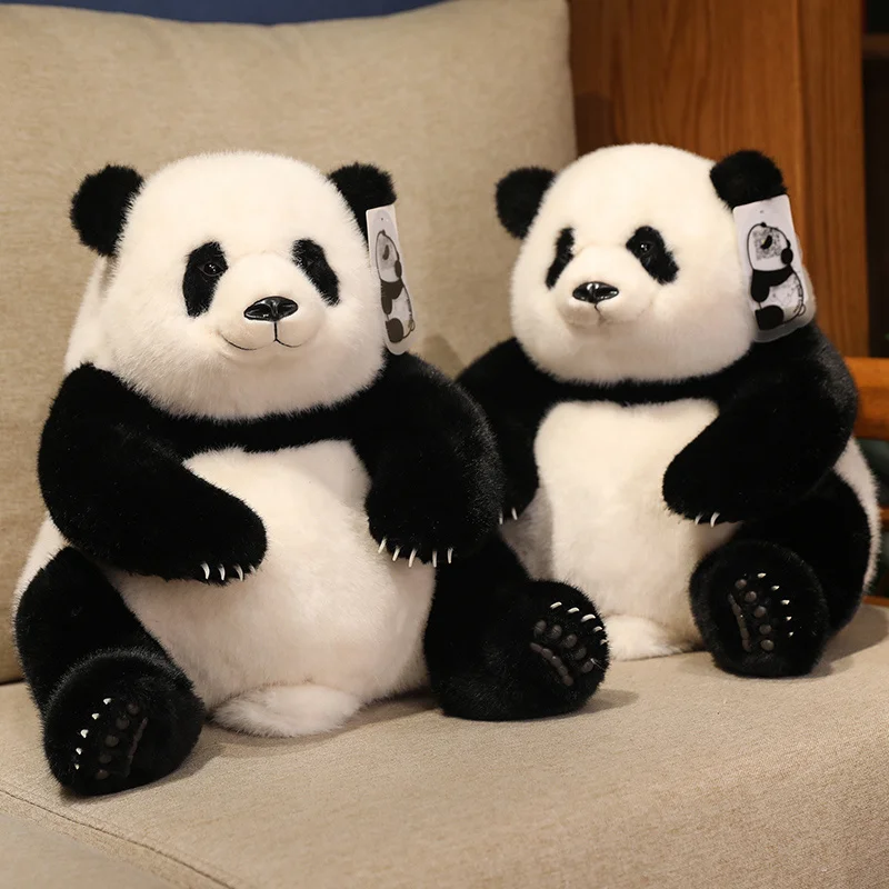 

33cm Simulation Real life Star Giant Panda HuaHua Plushies Doll Cute Stuffed Animals Soft Bear Panda Toys for Kids Birthday Gift