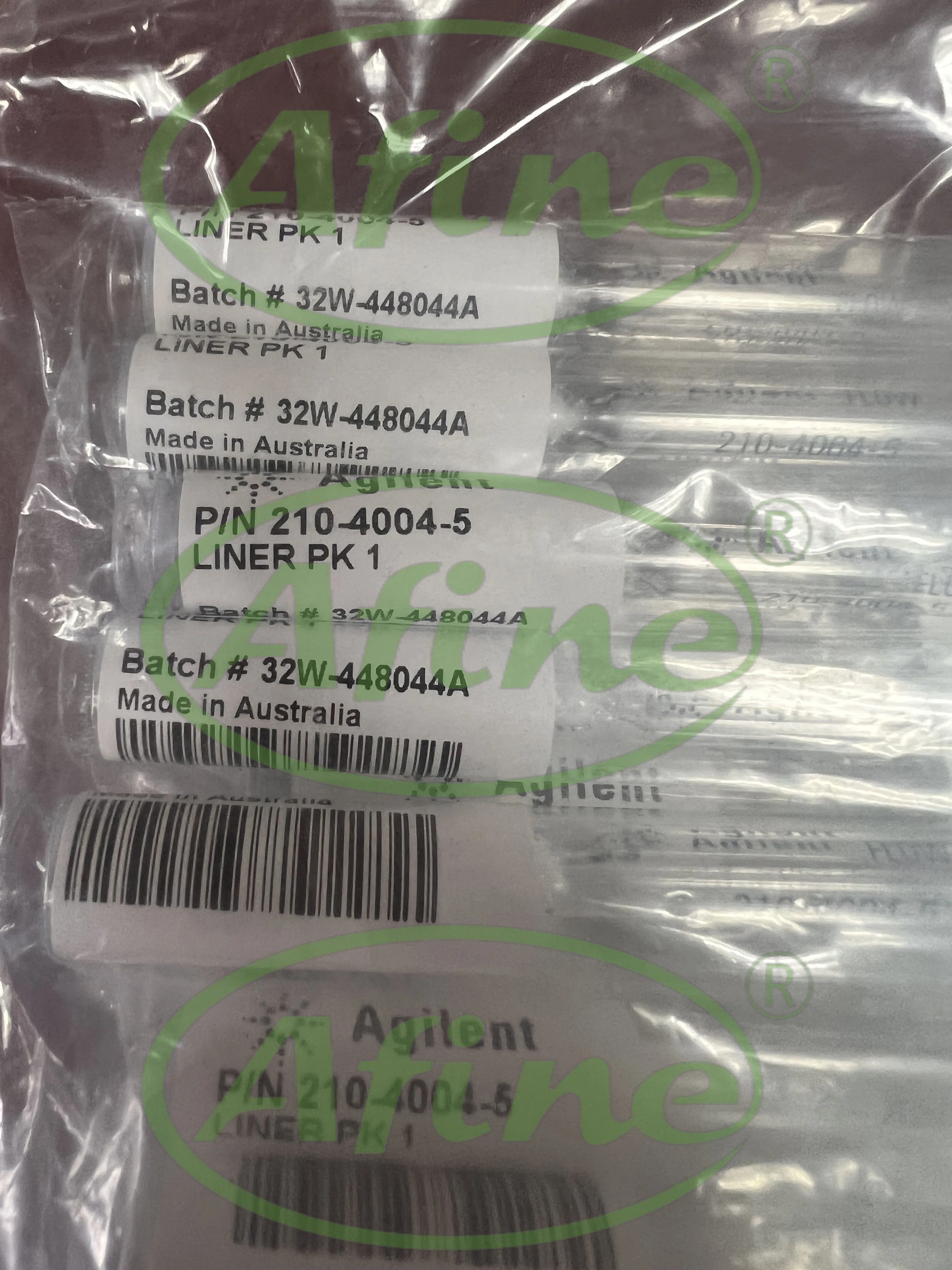 AFINE Agilent Split Focus Inlet Liners, jatuh tekanan rendah, diaktivasi kaca wol, 5/pk: 210-4022-5 (meruncing) dan 210-4004-5