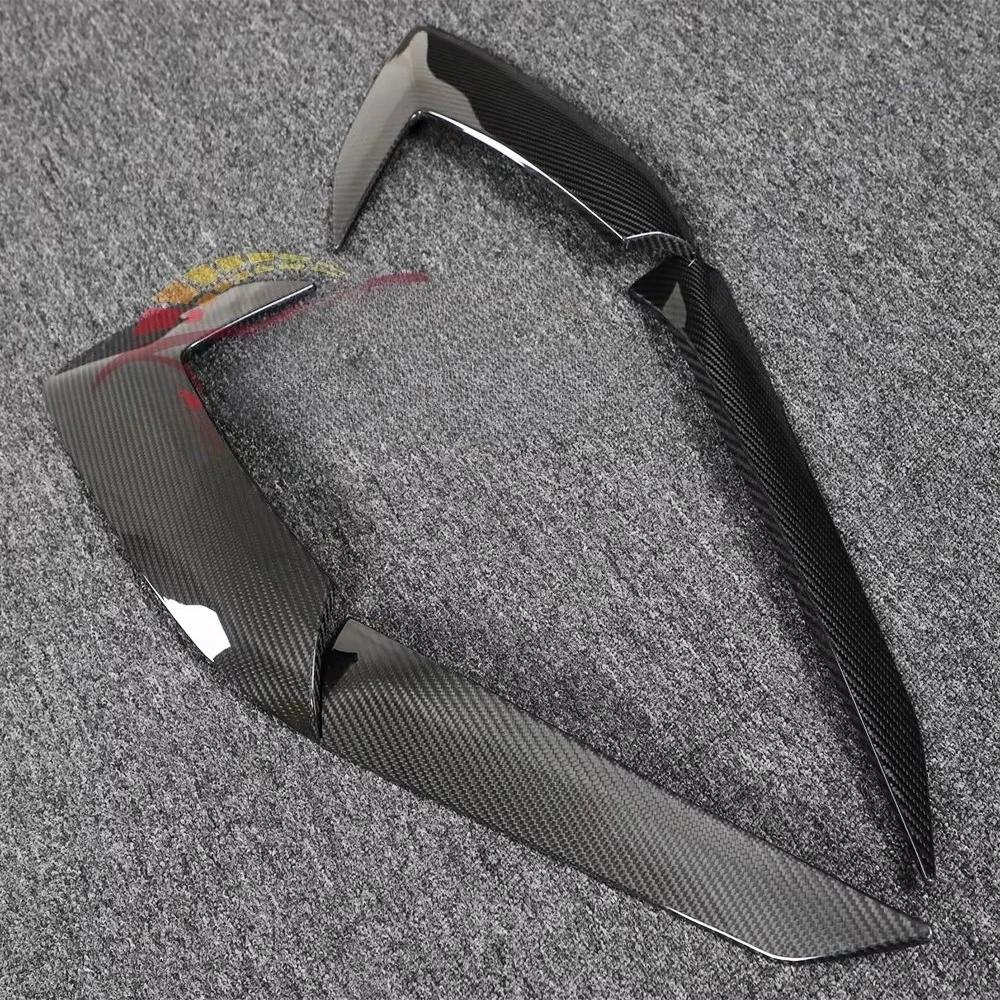 REAL DRY CARBON FIBER Side Fender Vent Door Handle Pair Fit for Corvette C8 Stingray