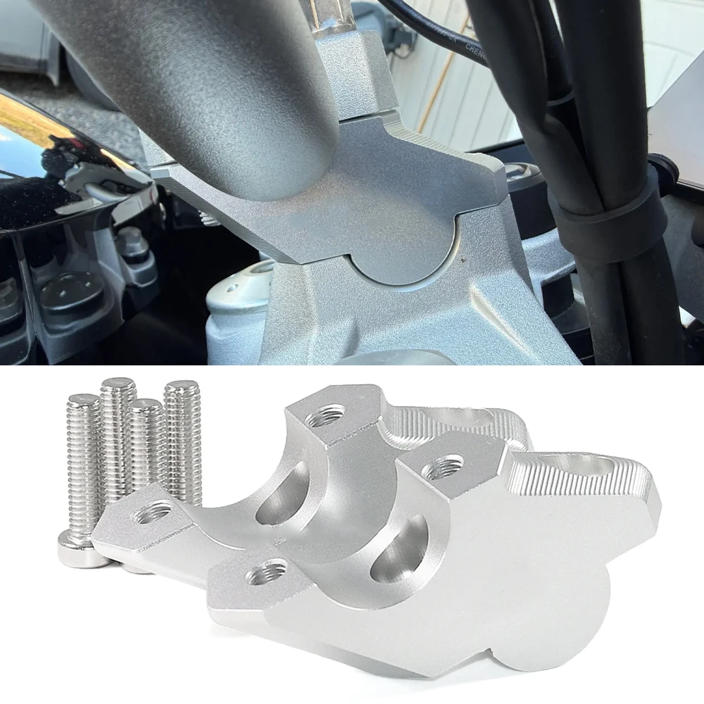 

28mm New Silver Handle Bar Mount Risers Offset Extend Raised Accessories For Voge 900 DSX DSX900 DS 900 X DS900X 2024 2025