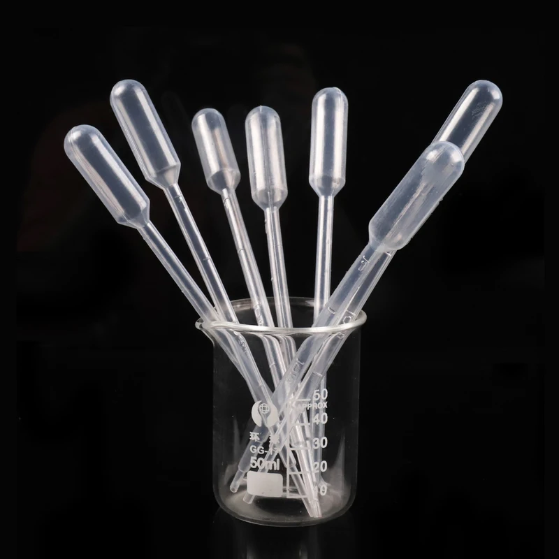 Pipettes de Transfert Transparentes en Plastique pour les Yeux, Fournitures de Laboratoire, 100/100 Pièces, 0.2/0.5ml 1ml 2ml 3ml 5ml 10ml