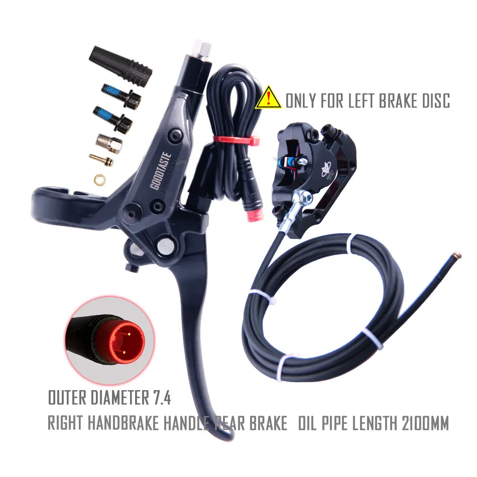 

GT03N 2100 Right Handle lever rear brake (Left Disc) Hydraulic Brakes Mountain E-bike Power Off Xod Long Oil Tube 160 140 Clamp