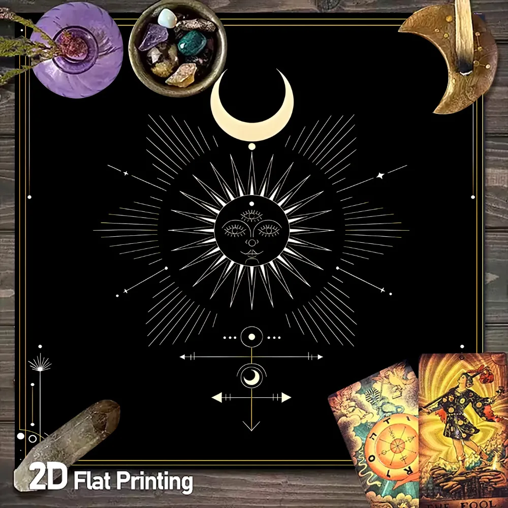 Tarot Card Tablecloth with Geometric Patterns of Starry Sky, Card Game Decoration,table Mat,tablecloth Decoration,Tarot Card Pad