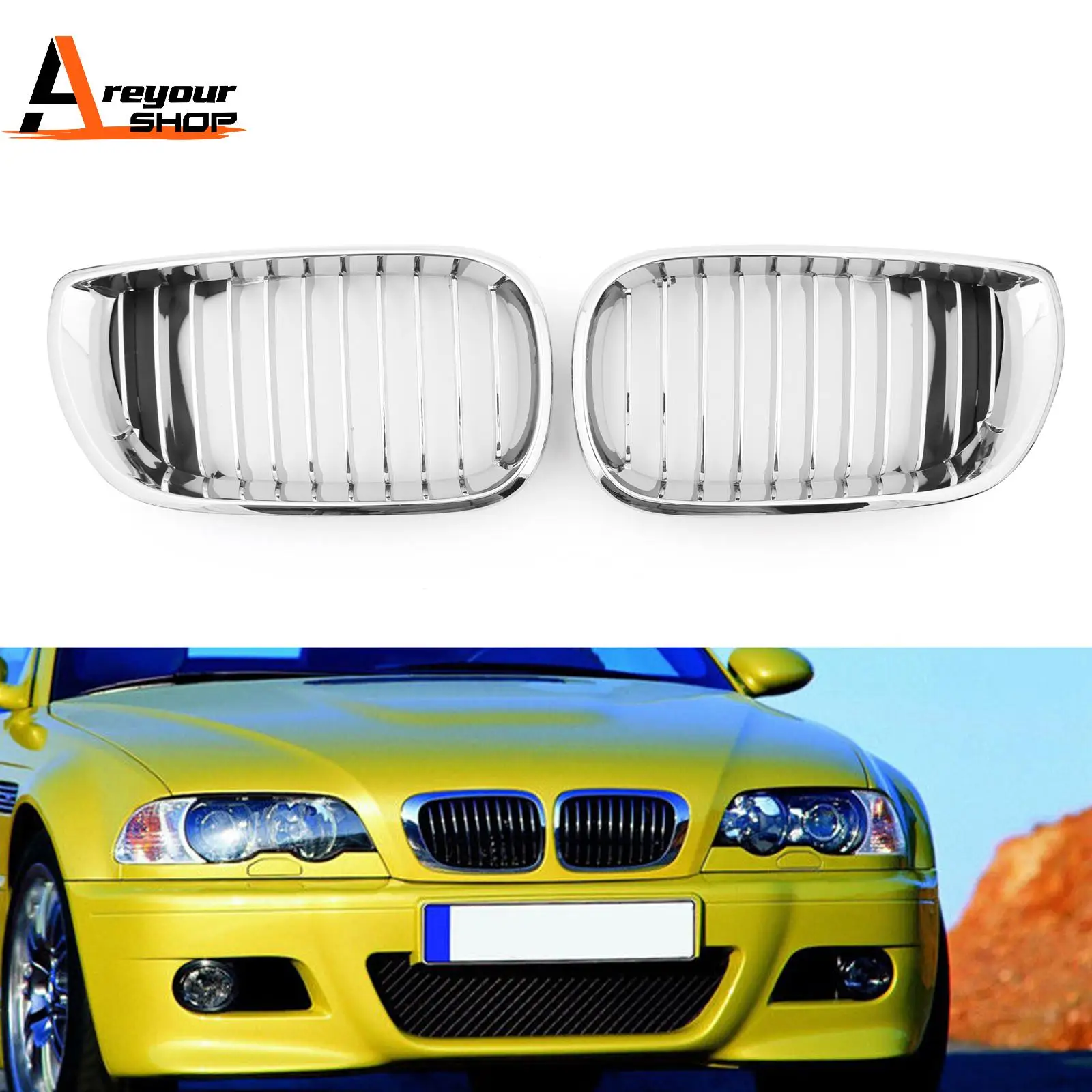 

Передняя решетка капота 51137030546 для BMW E46 3-й серии 4-дверный 2002 2003 2004 2005 Chrome