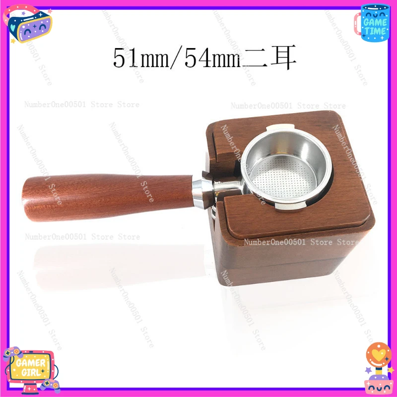 58mm Espresso Bottomless Portafilter Tamping Stand Coffee Tamper Station Holder with Accessory Organizer