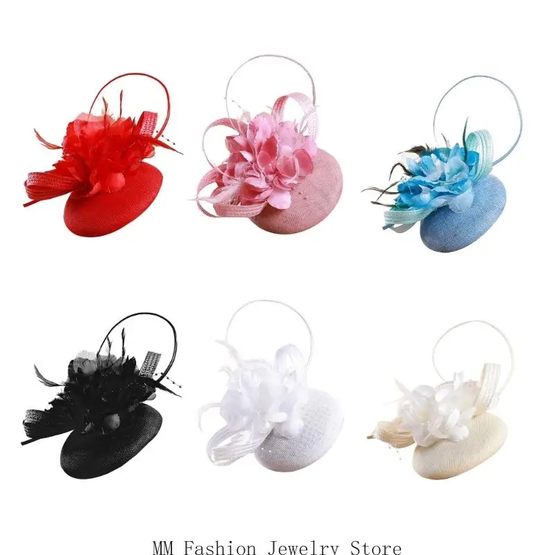 

Linen Fascinator Hat with Faux Linen Design Perfect for Formal Event and Daily Wear 1920S Teaparty Costume Headwear
