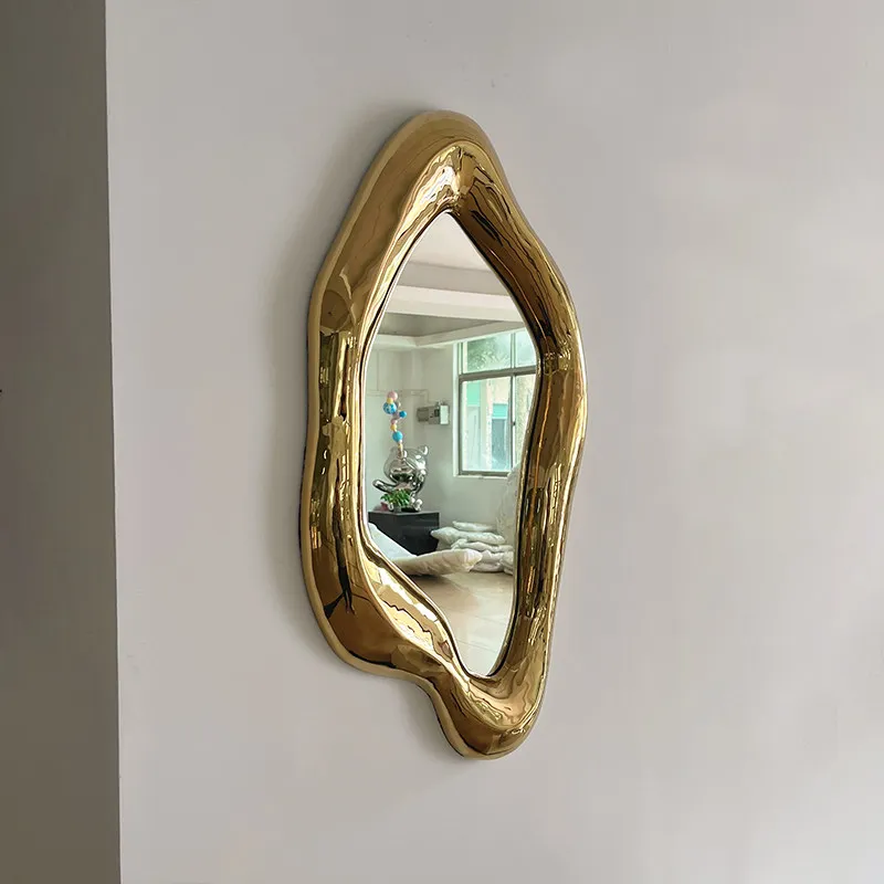 Irregular Decorative Mirror Aesthetic Room Makeup Bathroom Decorative Mirror Room Decoration Decoraciones De Hogar Home Decor