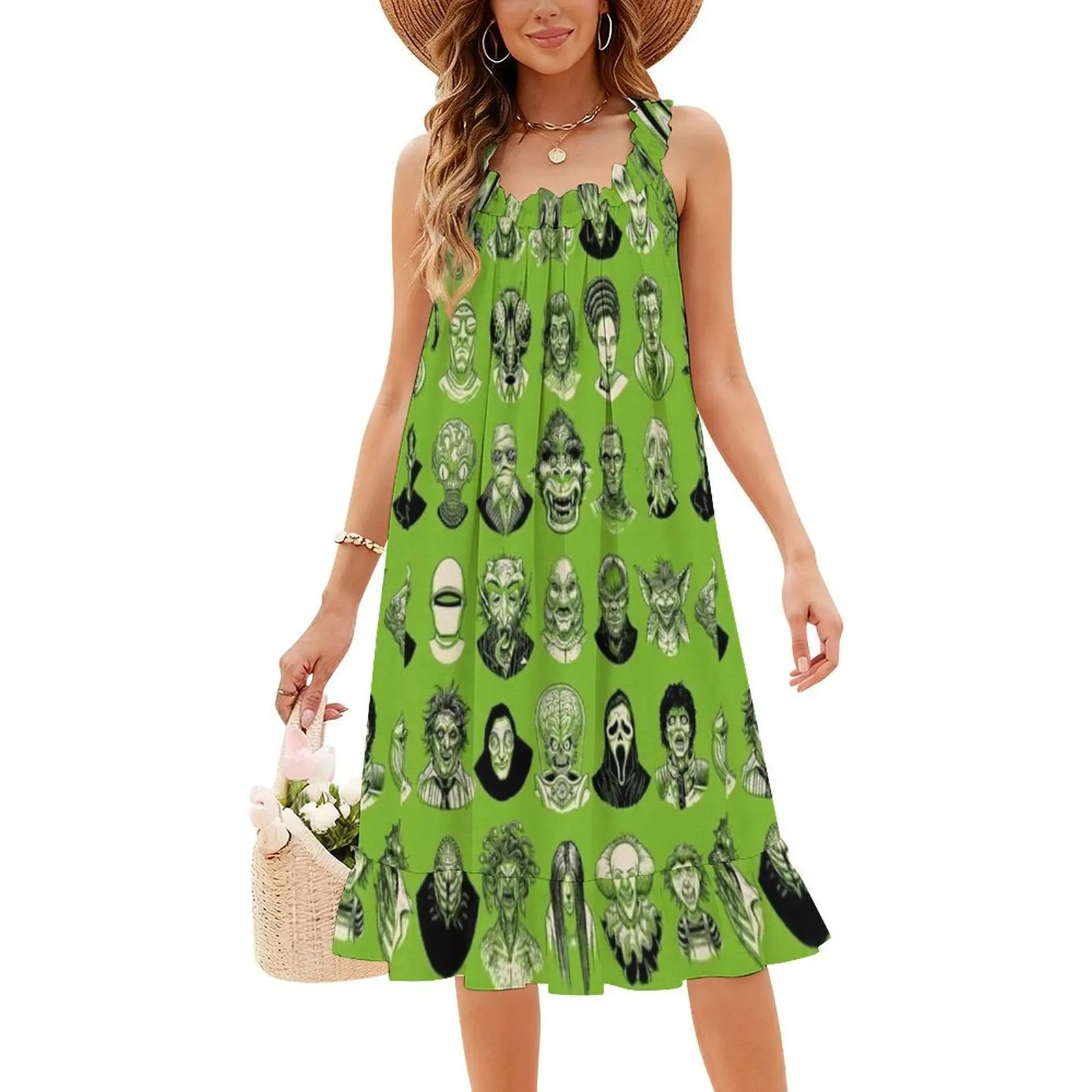 فستان رعب بوهو أنيق أنيق على الشاطئ لحفلات الزفاف وحوش الرعب ملابس نسائية #4