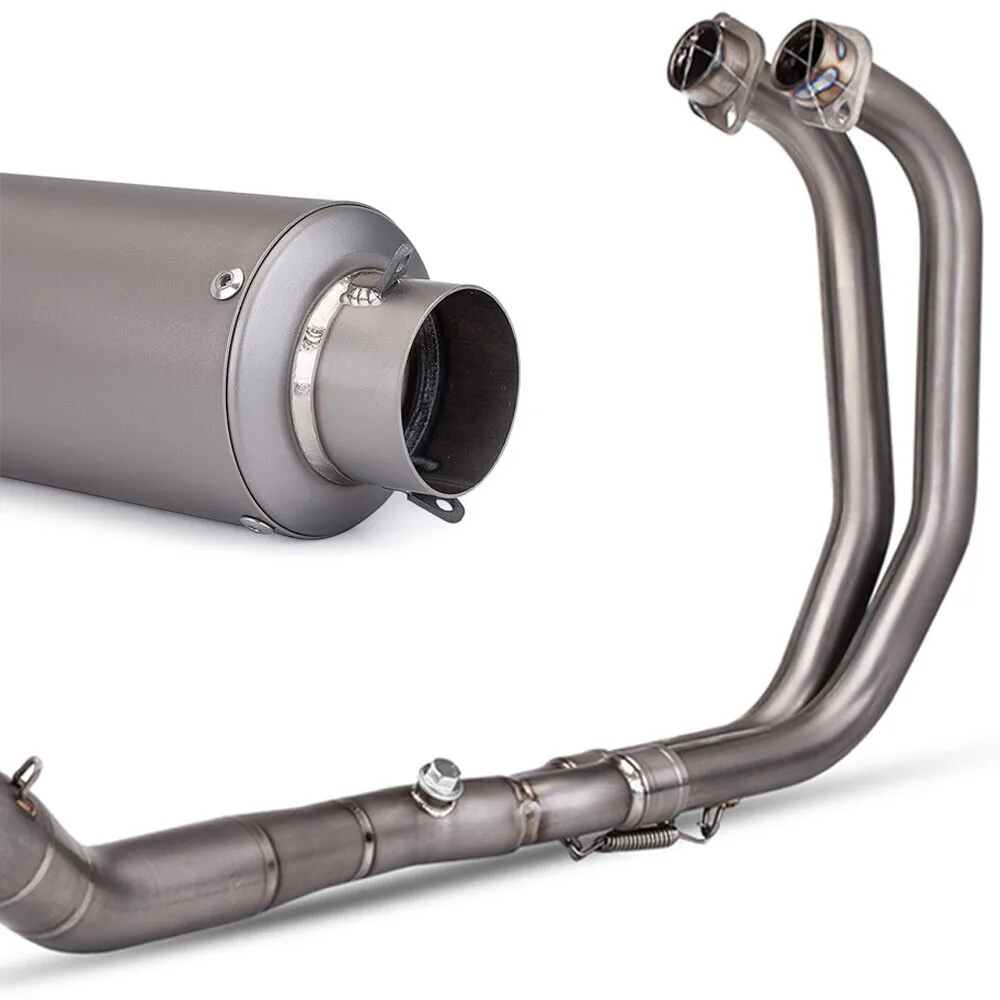 Für Yamaha YZF-R3 2021-2024 Titan-Auspuffanlage mit Endrohren, Vorderem Verbindungsrohr, Auspuffsystemen und Auspuffrohren – Detail 2