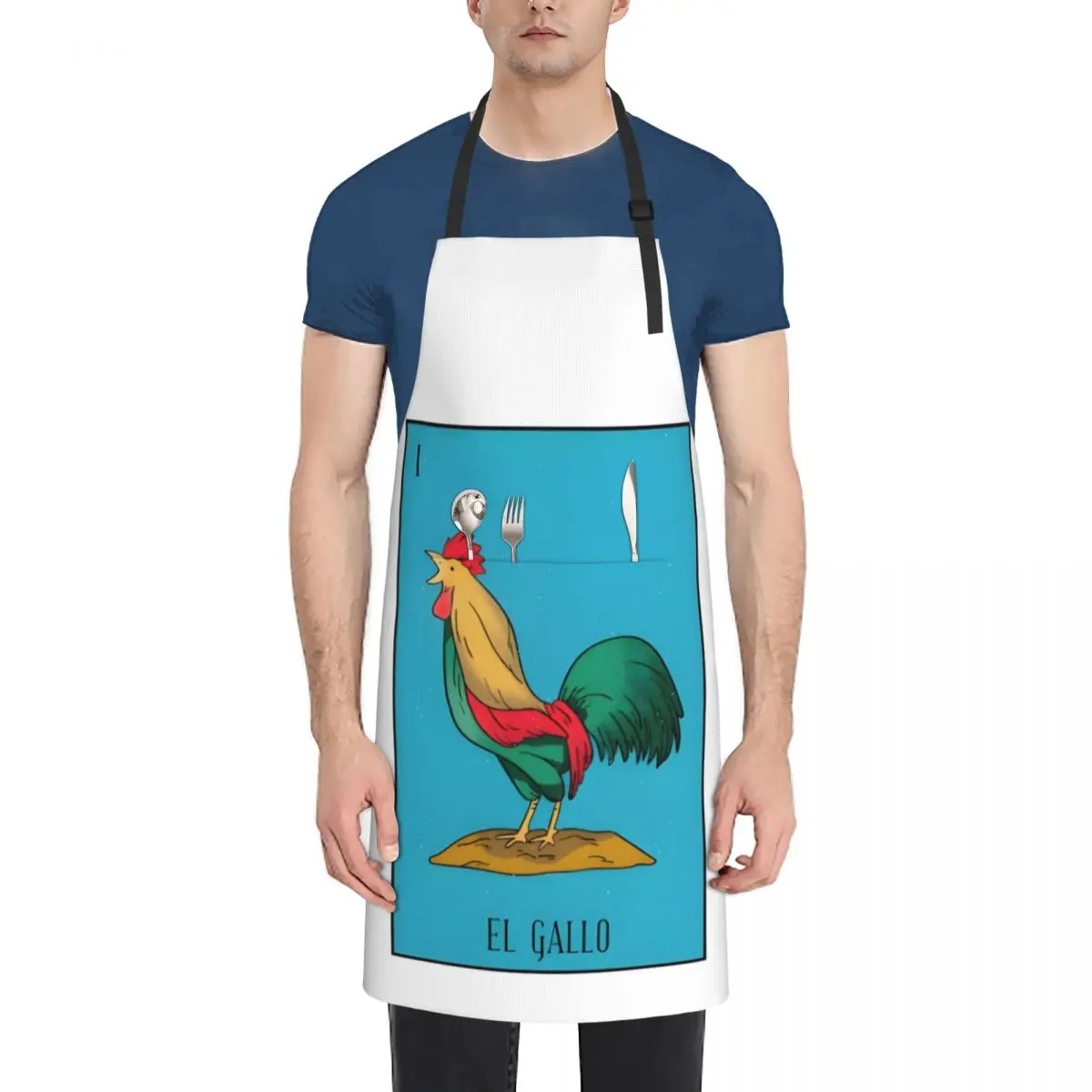 

Loteria El Gallo Apron Kitchenware Men kitchen japanese style Apron