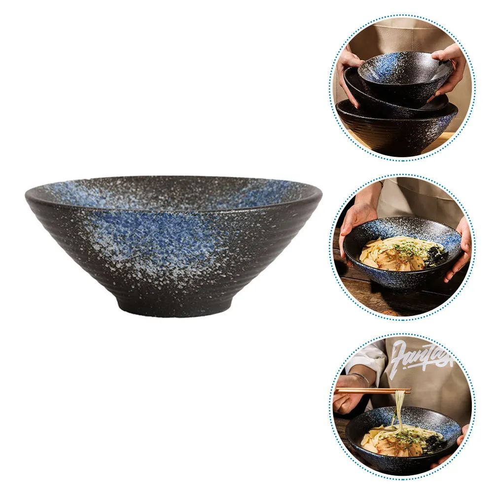 Cuenco de sopa de cerámica de estilo japonés, tamaño perfecto para ensalada Ramen, fideos, tazón para servir comida para el hogar y el Hotel, 1 Uds.