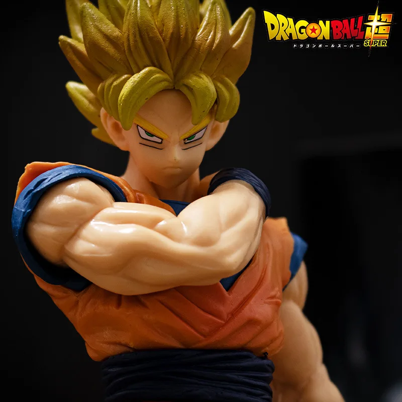 Bandai Dragon Ball 22cm Son Goku Vegeta Figure Super Saiyan Figure Anime Collectible Figurines for Kids DBZ Action Figure Model