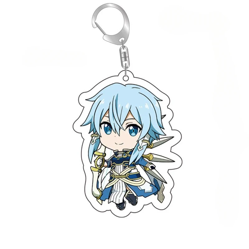 1pc Schwert Art Online SAO Kirito Acryl Schlüsselanhänger Yuuki Asuna Tasche Tag Cos Zubehör Asada Shino Kunststoff Schlüsselanhänger – Detail 4