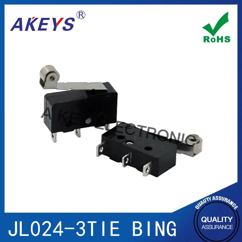 5PCS JL024-3 Medium Microsoft Mouse Switch Rectangular Inching Button Middle Micro Iron Wheel with Pressure Handle