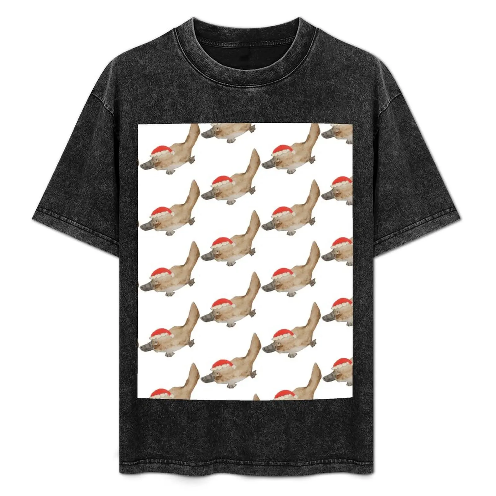 

Christmas Platypus T-Shirt Casual Fashion Print Tee Top