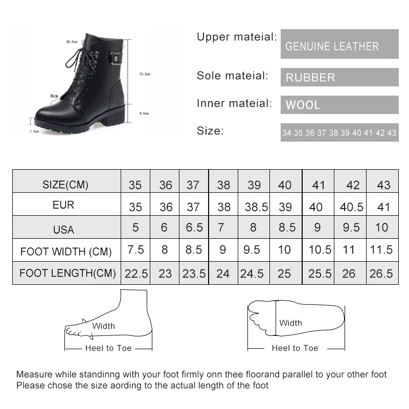 AIYUQI Ankle Boots Women Winter New 2024 Wool Warm Non-slip Ladies\' Boots Large Size 41 42 43 Winter Snow Boots