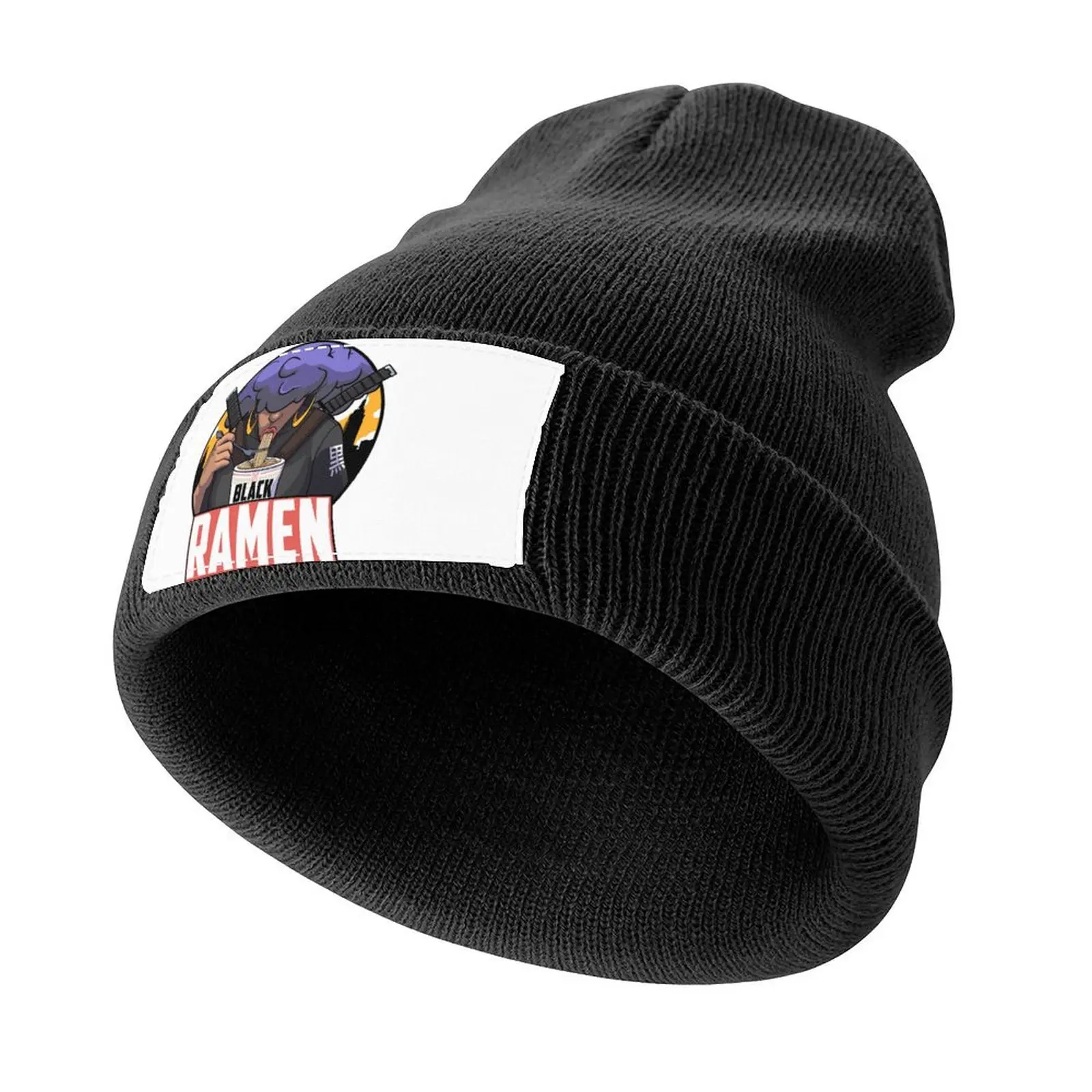 Black Ramen Drip Knitted Cap Golf Hat Christmas Hat Baseball Men Women's