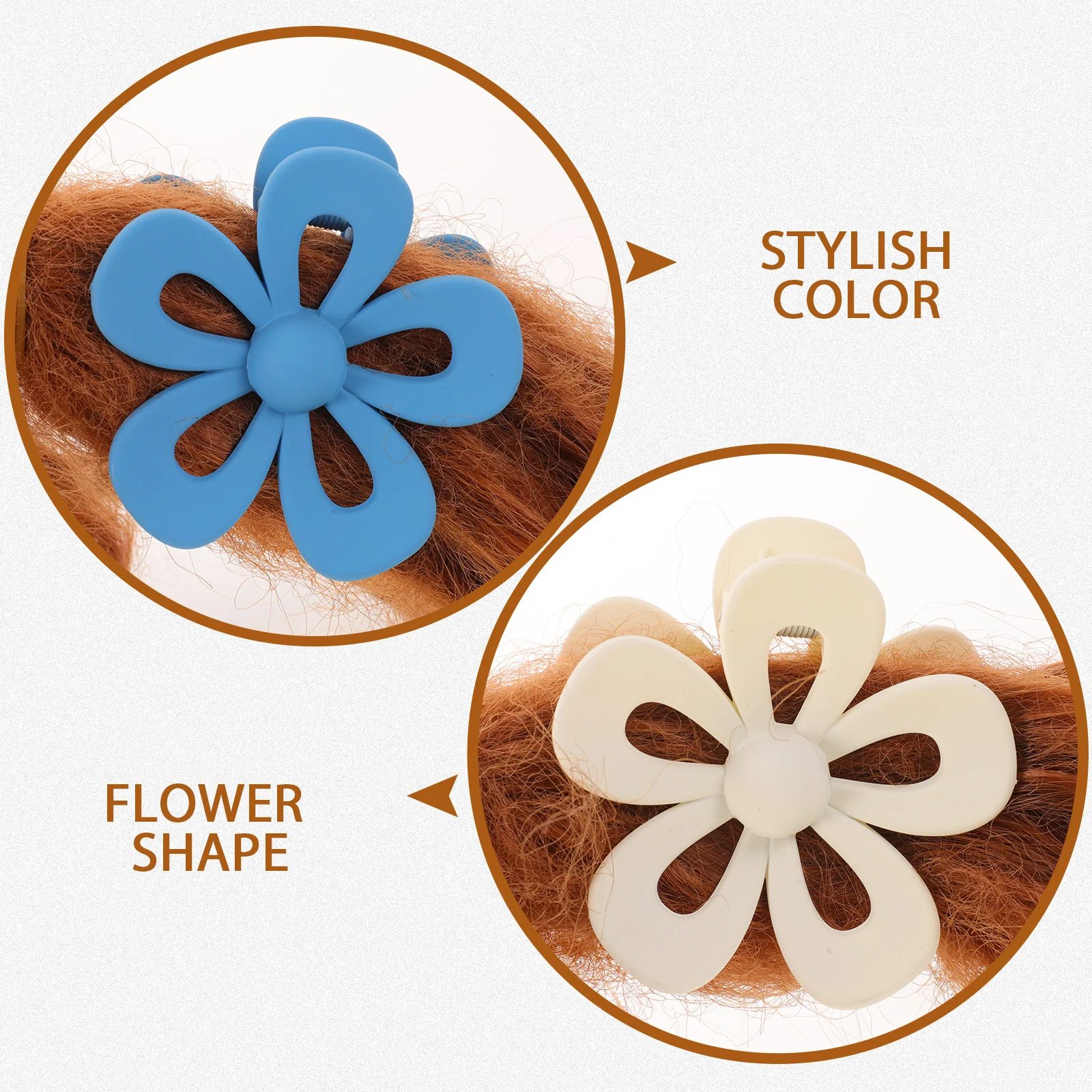 

12pcs French Flower Clips for Women ABS PC Elegant Claw Claw Clips For Thin Hair Accessories Thin Thick Hair Styling