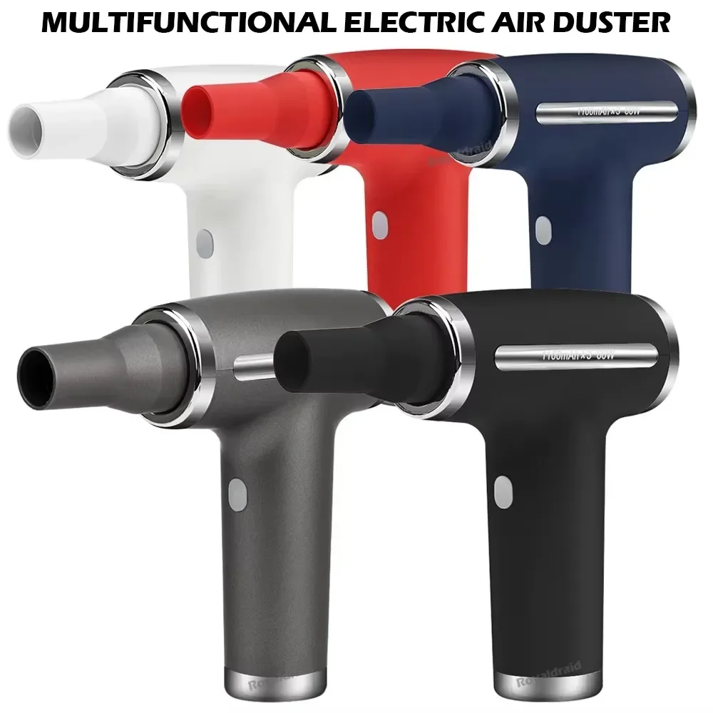 Mini Multifunctional Electric Air Duster Hair Dryer Poweful Cleaning Machine for Keyboard Car Vacuum Portable Wireless Handheld