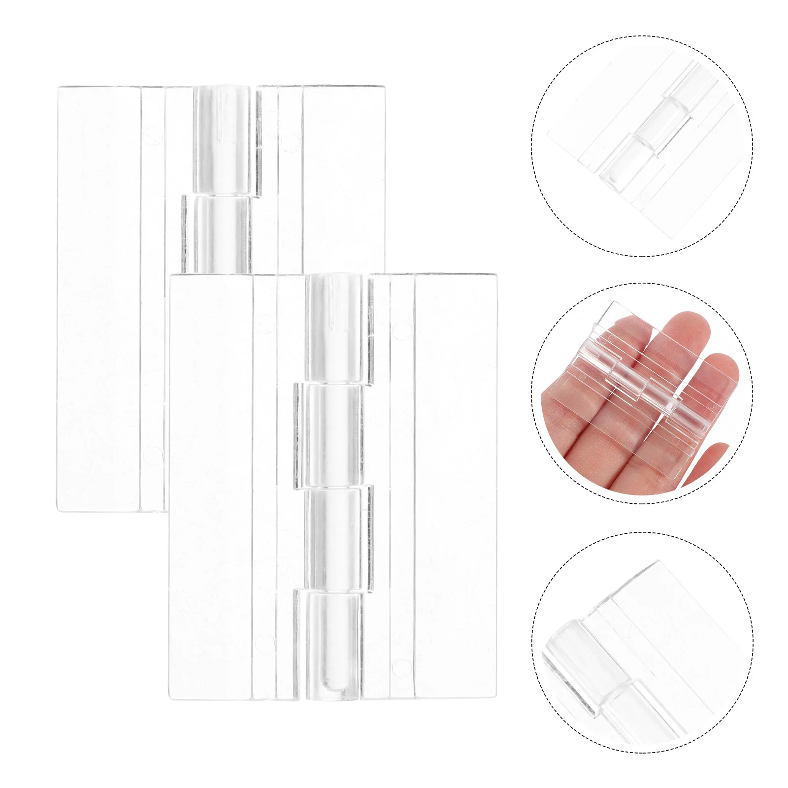

10pcs Acrylic Transparent Foldable For Cabinet Drawers Wooden Box Mini Hinges Small Hinges Crafts Glass Door Hinge