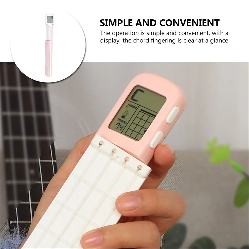 

Ukulele Chord Practice Tool ABS Learning Aid Display Screen Portable Beginner Lightweight Presser Training Device Guitar