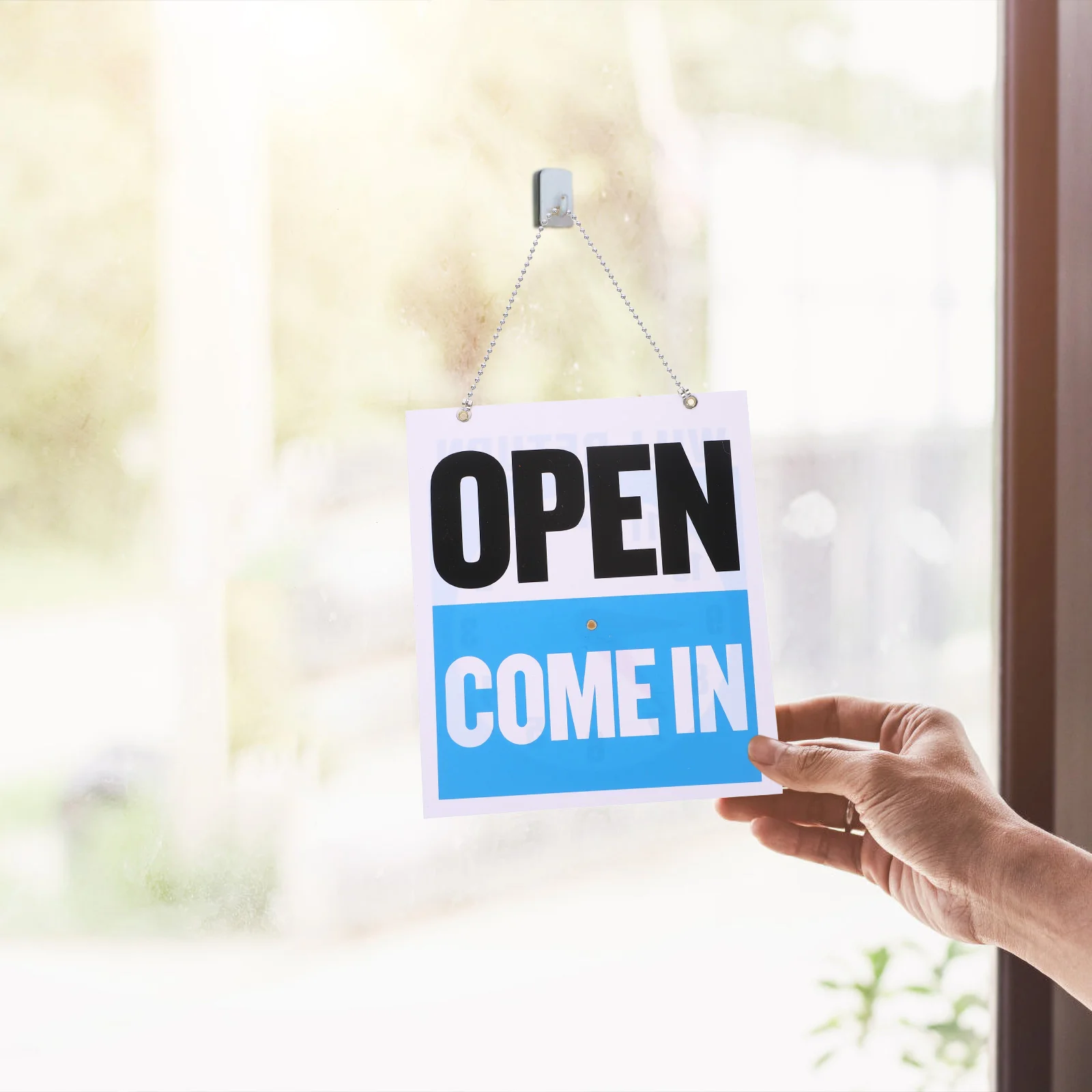 Welcome Sign for Front Door Open and Closed Board Office Will Be Back with Clock