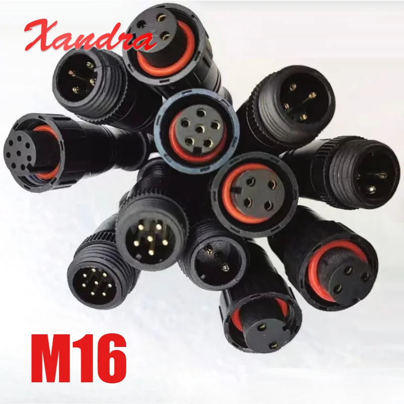 Waterproof M16 2P 3P 4Pin 5pin Connector Male Female Quick Docking Plug LED Cable Connector Light Sensor Terminal Car Line IP67