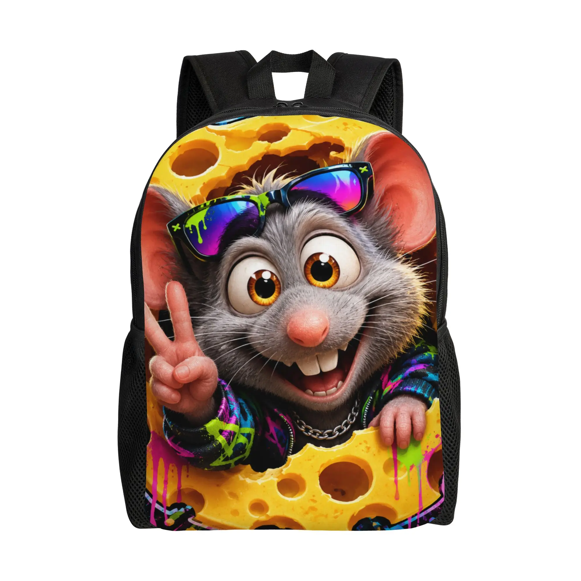 Fashion Cute hamster theme backpack  mochila Classic High School Retro Washable Rucksack