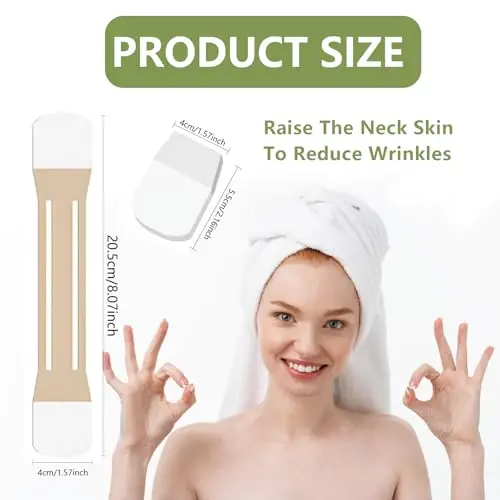 Neck Tape Lifting Invisible for Women(8 strips+40 patches)Instant Lift Tapes Invisible Improves Neck Lines Wrinkles High