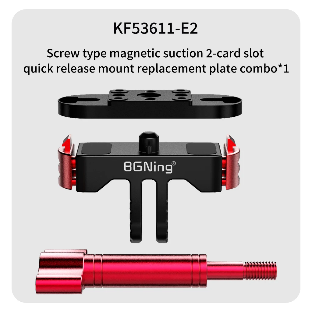 Schnellverschluss-Basisklemme mit M5-Rändelschraube für GoPro Hero 13 12 11 10, Ersatzhalterung, N52-Magnet, rutschfest, 1/4 Zoll Stativadapter – Detail 20