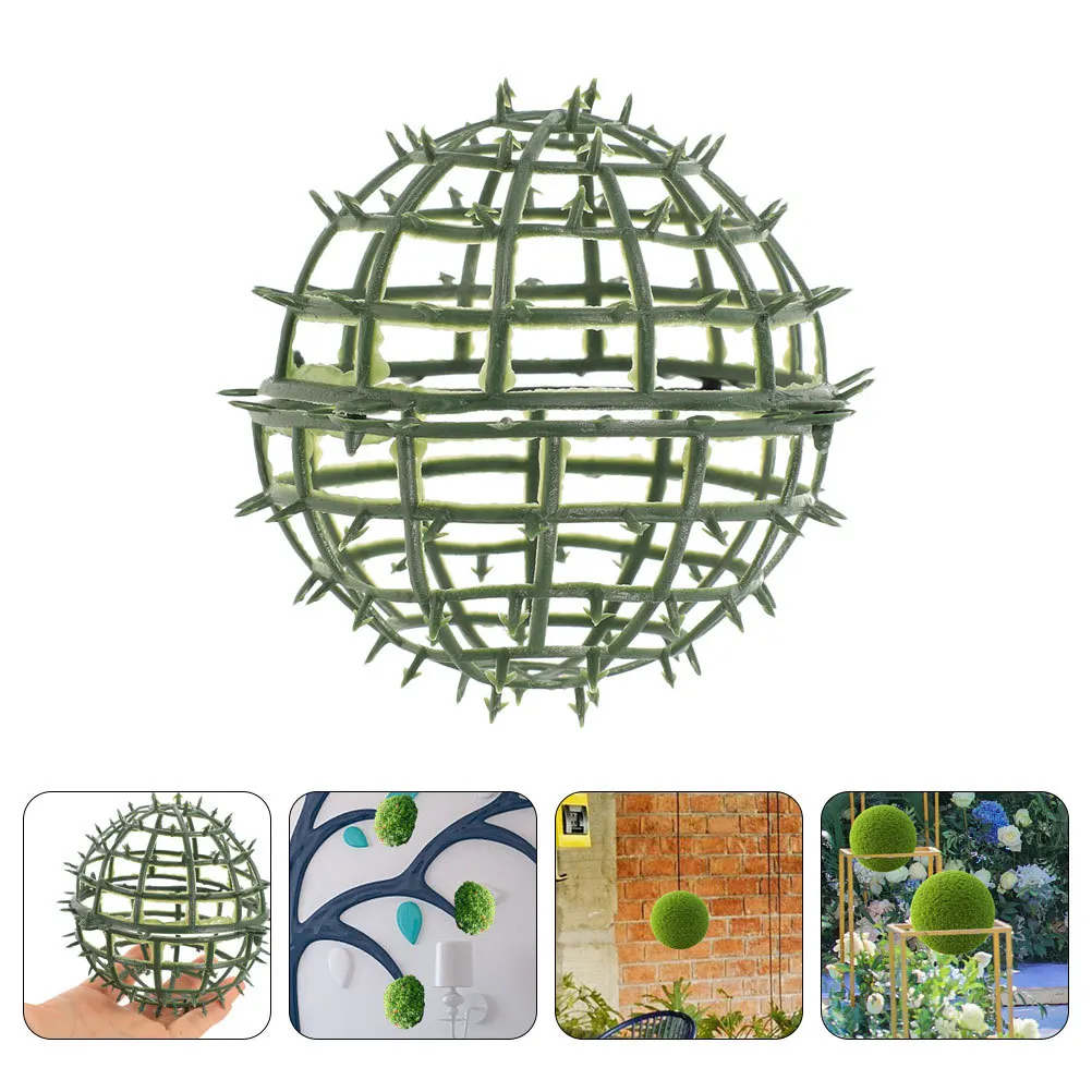 3Pcs Artificial Plant Topiary Ball Rack Plastic Frame Holder Flower Arrangement Support Garden Backyard Display