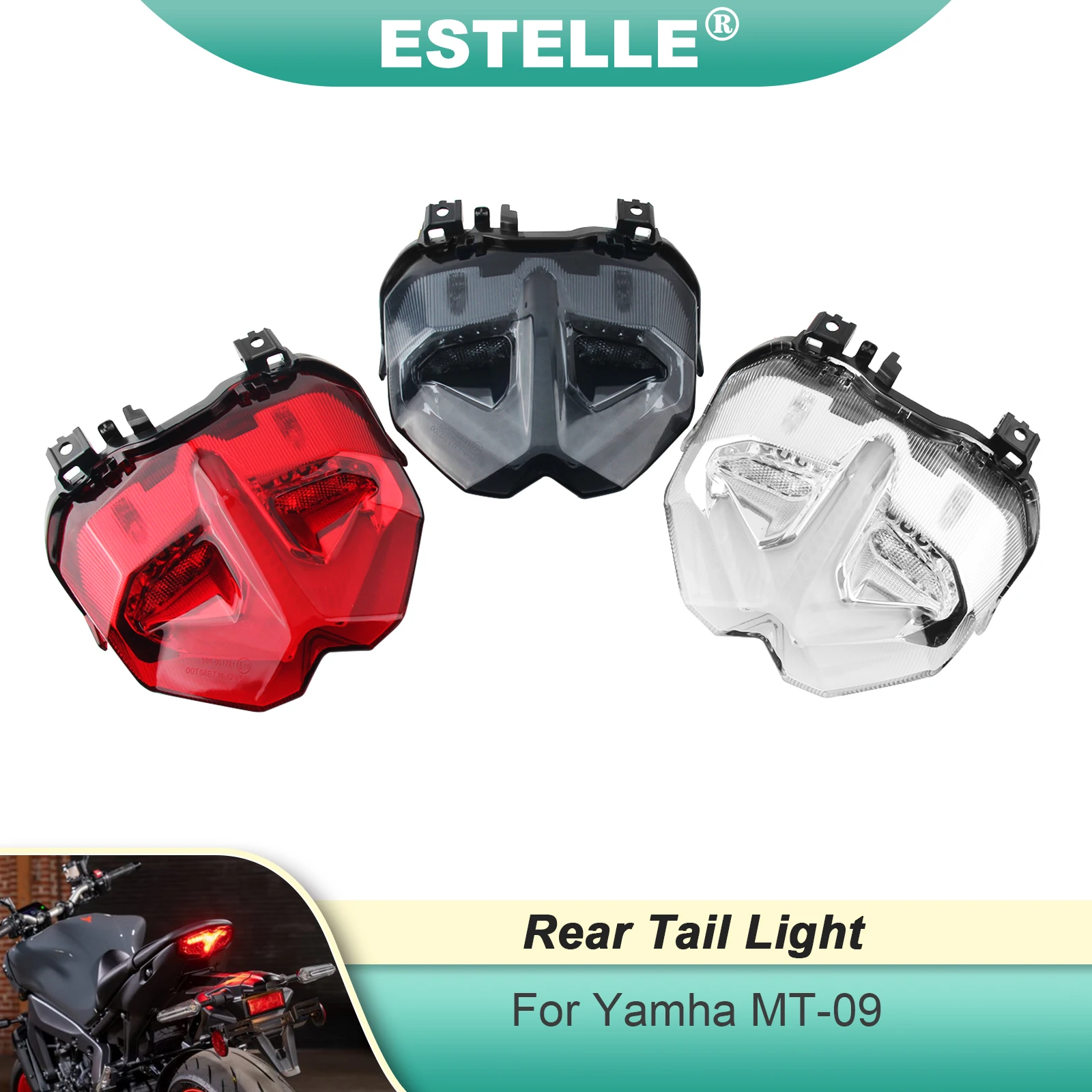 

Motorcycle Integrated Tail Light LED Brake Turn Signals Integrated Light For 2021 2022 Yamaha MT09 FZ09 MT FZ 09 mt09 SP