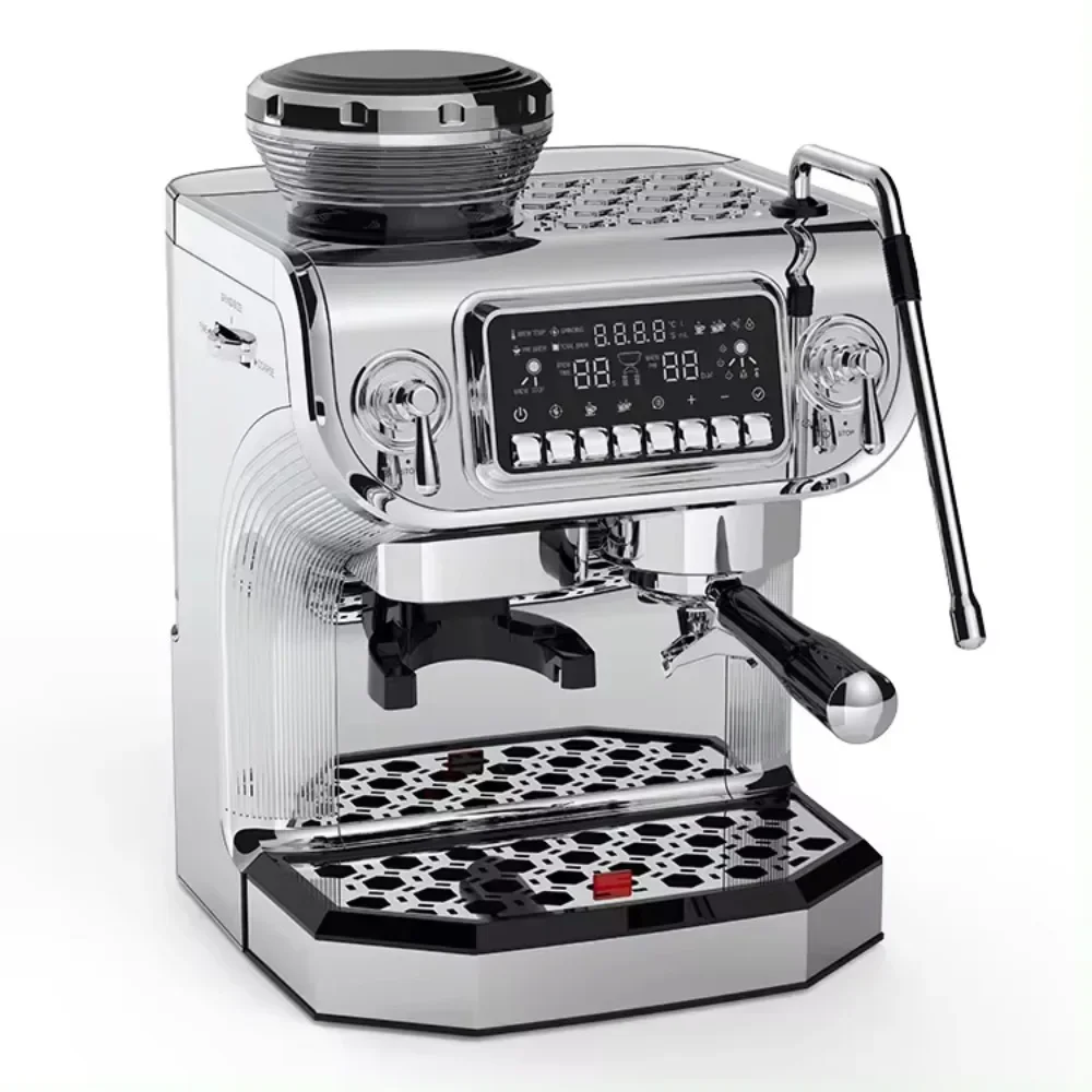 Hotel Morning Professional 15 Bar Cappuccino Coffee Machine Lever Espresso Coffee Maker with Grinder