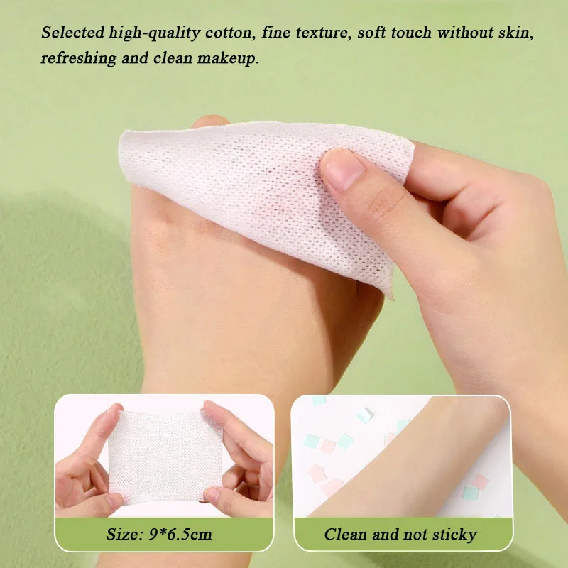 120 PCS Makeup Remover Wipe Cotton Non-woven Fabrics Deep Cleaning Mild And Non-irritating Amino Acid Makeup Remover Towel