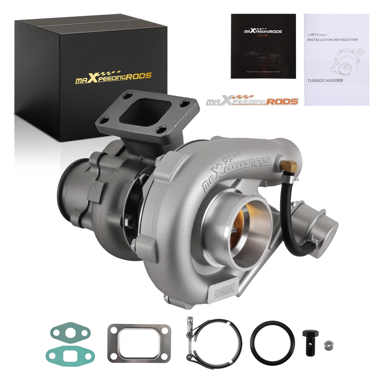 T3 T04e Verbesserter Billet Universal GEN2 Turbo V-Band Flansch A/R.63 Turbine – Detail 1