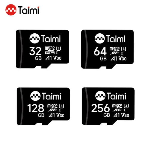 Tarjeta MicroSD Taimi C10 tarjeta de memoria 32GB 64GB Memoria Class10 TF Micro SD SDXC 128GB 256GB A1 U3 V30 4K para cámara de salpicadero