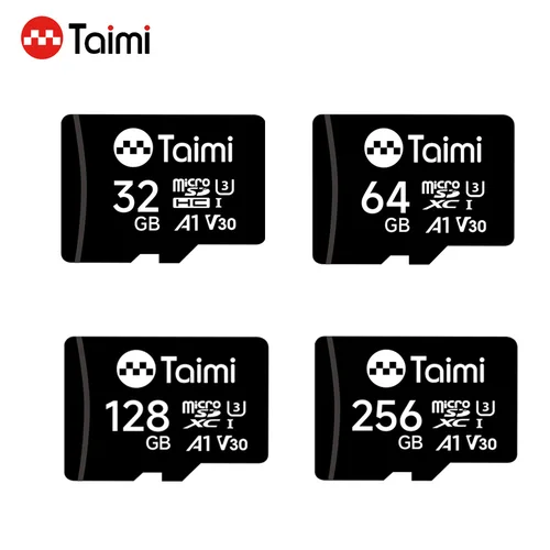 Tarjeta MicroSD Taimi C10 tarjeta de memoria 32GB 64GB Memoria Class10 TF Micro SD SDXC 128GB 256GB A1 U3 V30 4K para cámara de salpicadero